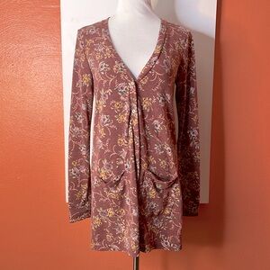 Cranberry Floral Essential Cardigan - A&D